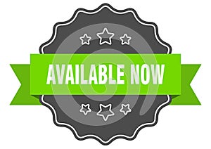 available now label