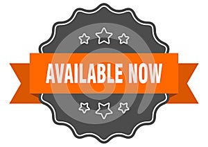 available now label