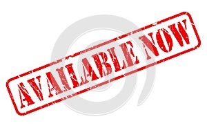 Available now red stamp text
