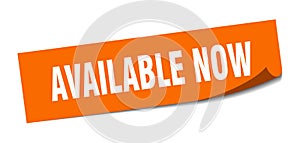 available now sticker.