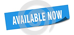available now sticker.