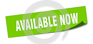 available now sticker.