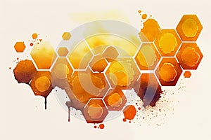 available watercolor honeycomb background
