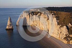 Aval cliff, Etretat, Cote d'Albatre, Pays de Caux, Seine-Maritim