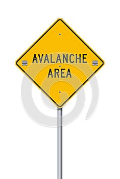 Avalanche Area sign