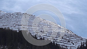 Avalanche barriers Austrian Alps Arlberg