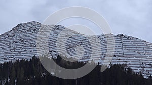 Avalanche barriers Austrian Alps Arlberg