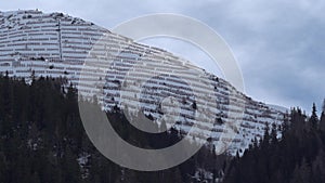 Avalanche barriers Austrian Alps Arlberg