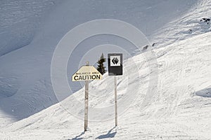 Avalanche and Double Black Diamond Sign