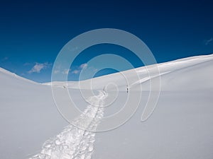 Bucegi plateau in a nice winter  day