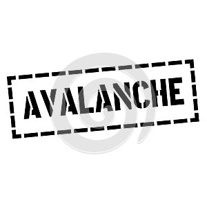 AVALANCHE stamp on white background
