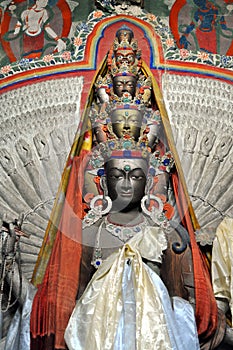 Avalokitesvara - Thousand hands Buddha statue from Ladakh