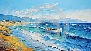 Avangarde Painting of Cyprus Beach