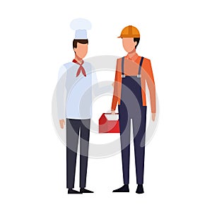 Avatar chef and builder standing