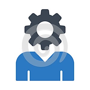 Avatar glyph colur vector  icon