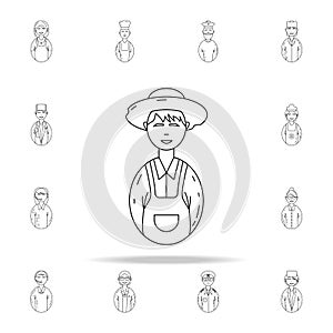 avatar farmer icon. Avatars icons universal set for web and mobile