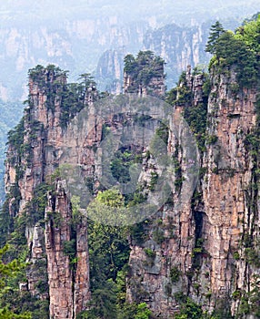 Avatar Floating Mountains in Zhangjiajie National Forest Park, China