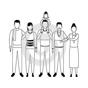 Avatar grandfathers with sons and grandchild photo