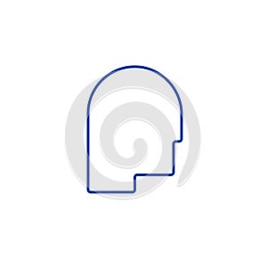 Avatar head  line icon concept. Avatar head  flat  vector symbol, sign, outline illustration.