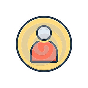 Color illustration icon for avatar, reincarnation and palingenesis