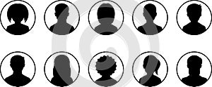 Avatar icons set - Profile icons. Male and female avatars set. Men and women portraits. Characters. Vector