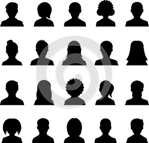 Avatar icons set - Profile icons. Male and female avatars set. Men and women portraits. Characters. Vector