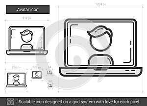 Avatar line icon.