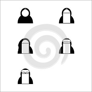 Avatar Moslem Veiled Woman Solid Style