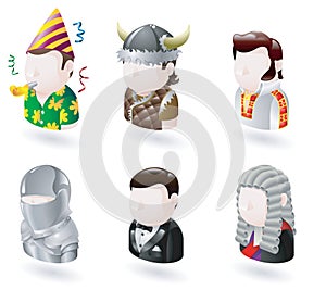 Avatar people internet icon set