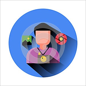 Avatar Of Photographer WITH FLAT DESIGN AND SIMPLES TYLE photo