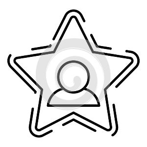 Avatar star celebrity icon, outline style