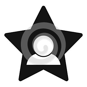 Avatar star celebrity icon, simple style