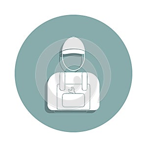 avatar technique icon in badge style. One of Avatars collection icon can be used for UI, UX