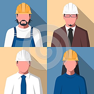 Avatars of construction workers