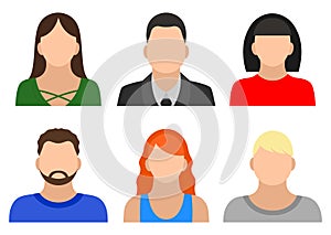 Avatars of people in the social network