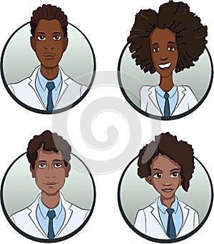 Avatars of persons of different nationalities are multiethnic images of people