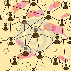 Avatars seamless pattern