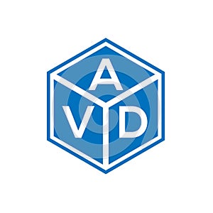 AVD letter logo design on black background. AVD creative initials letter logo concept. AVD letter design