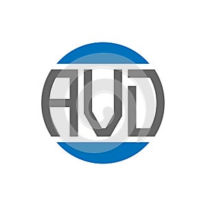 AVD letter logo design on white background. AVD creative initials circle logo concept.