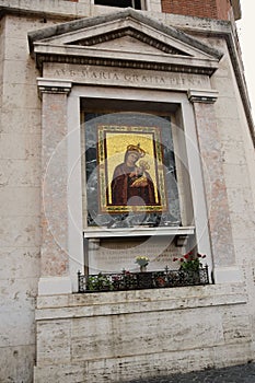 Ave Maria Gratia Plena in Via di Porta Angelica in Rome, Italy