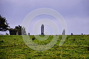 Avebury Stone Circle Henge monument standing in Wiltshire, southwest England, one of the best known prehistoric largest megalithic