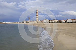 Aveiro Lighthouse, Farol da Praia da Barra, Ilhavo, Portugal photo