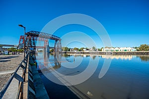 Avellaneda bridge in Buenos Aires, Argentina photo