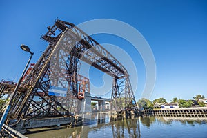 Avellaneda bridge in Buenos Aires, Argentina photo