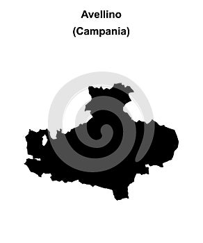 Avellino outline map