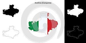 Avellino outline map