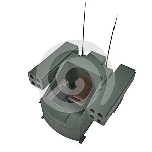 Avenger Air Defense System TWQ-1 on white. 3D illustration