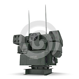 Avenger Air Defense System TWQ-1 on white. 3D illustration