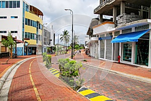 Avenida Charles Darwin in Puerto Ayora on Santa Cruz Island, Gal photo