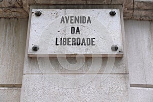 Avenida Da Liberdade street in Lisbon photo